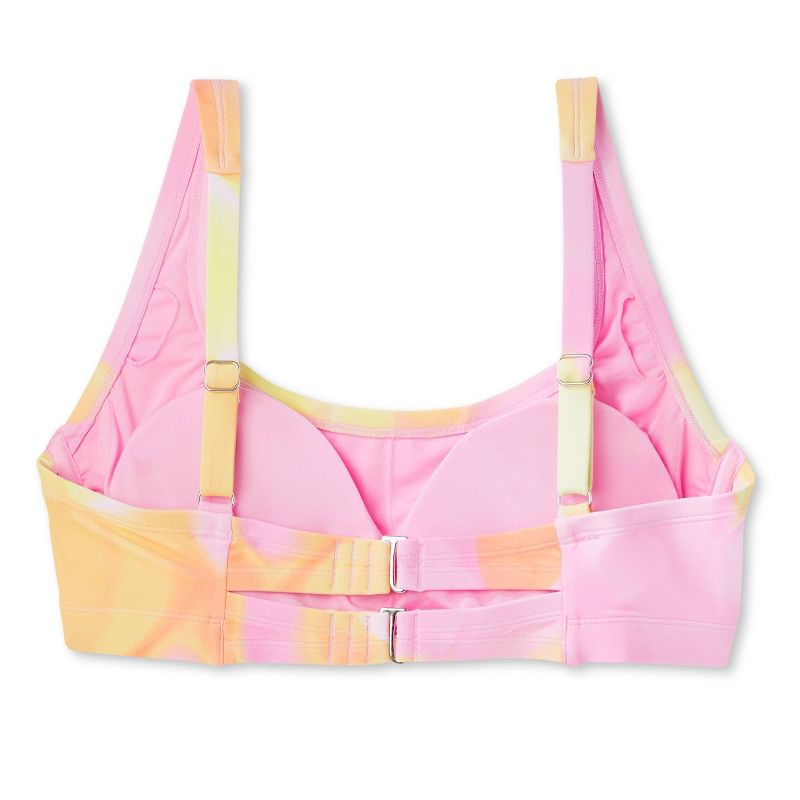 Women's Bralette Bikini Top - Wild Fable™ Pink/Orange/Yellow Tie-Dye, 6 of 9