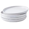 LunaLulinlk Set of 4 Elegant Matte 8" Round Ceramic Restaurant Serving Dinner - 4 of 4