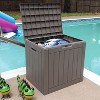 Sunnydaze Lockable Outdoor Small Deck Box with Storage and Side Handles - 32-Gal. - 2 of 4