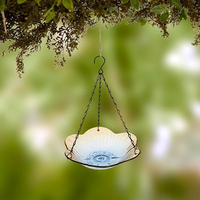 The Lakeside Collection Hanging Glass Birdbaths