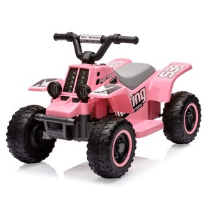 Jojoka 6V Kids Ride On ATV Quad Car, Electric 4-Wheeler w/1.76MPH Speed, Music, LED Lights, Push-Button Start, for Ages 3+ - 1 of 4