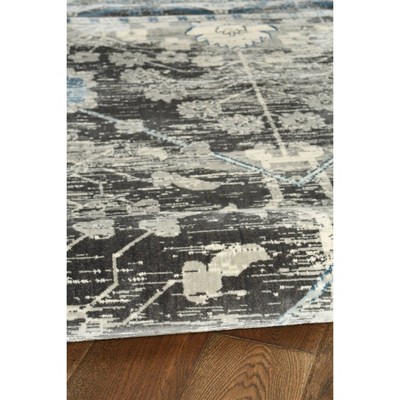 Gray and Charcoal Vintage Wool 2' x 3' Rug