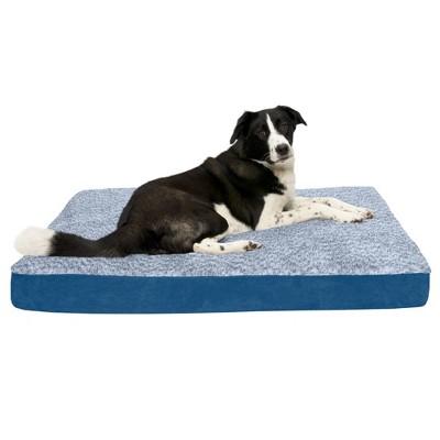 FurHaven Two-Tone Fur & Suede Deluxe Full Support Sofa Dog Bed