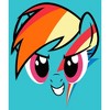 Girl's My Little Pony Rainbow Dash Face T-Shirt - 2 of 4
