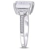EVERLY JEWELRY | Sterling Silver 5.2 CT TGW White Topaz and Diamond Accent Estate Ring - 2 of 4