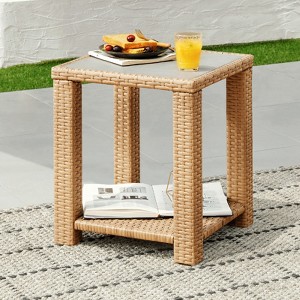Spruce & Spring Outdoor Wicker Patio Furniture Swivel Chair - 1 of 4