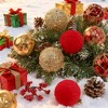 EcoSummer 25-Piece Red & Gold Christmas Ornaments Set, 2.36" Shatterproof Balls for Xmas Tree and Holiday Home D¨¦cor - 3 of 4