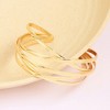 SOHI Women's Gold Overlap Cuff Bracelet - 2 of 3