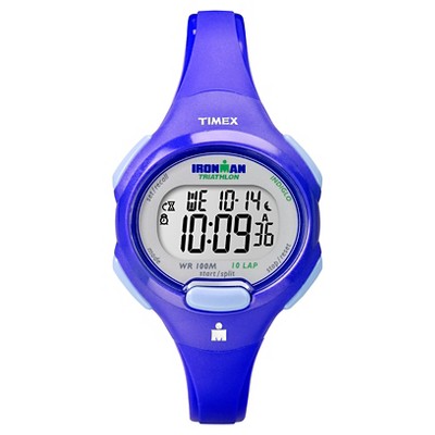 Women's Timex Ironman Essential 10 Lap Digital Watch - Blue T5K784JT