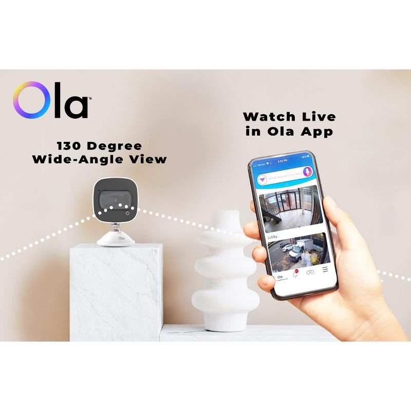 Ask OLA! 2 Way Voice Command Smart Security Camera 5 Pack, 2 of 9