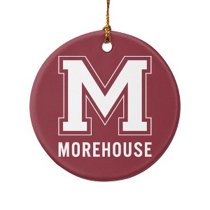 Morehouse College Primary Logo Porcelain Holiday Christmas Tree Ornament - 1 of 4