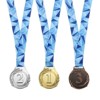 Unique Bargains Zinc Alloy Corrosion-Resistant Oxidation-Resistant Durable Award Medals Gold Silver Bronze 6 Pcs - 3 of 4