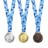 Unique Bargains Zinc Alloy Corrosion-Resistant Oxidation-Resistant Durable Award Medals Gold Silver Bronze 6 Pcs - image 3 of 4