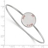 Black Bow Jewelry Sterling Silver Pi Beta Phi Greek Life Bangle Bracelet 7 Inch - 2 of 3