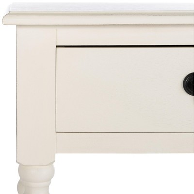 Athena Distressed White Wood 2-Drawer Hallway Table