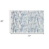 HomeRoots 4' X 6' Blue and Ivory Abstract Washable Non Skid Area Rug - 3 of 4