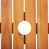 vidaXL Square Dining Table - Solid Acacia Wood Rustic Design - Suitable for Patio, Garden, or Terrace - includes Umbrella Hole - 2 of 3