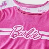 Girls' 4pc Barbie Pajama Set - Pink - 3 of 4