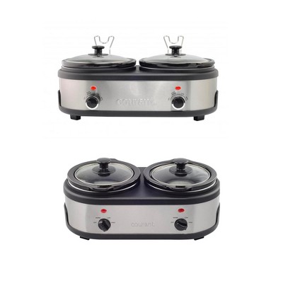 Courant 3.2Qt Twin slow cooker (1.6Qt each), including 5.4Qt  Twin (2.7Qt each)