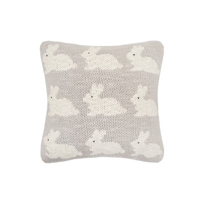 C&F Home 10" x 10" Bunny Knitted Throw Pillow