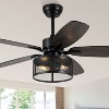 48 or 56 Inches Ceiling Fan with Caged Light and Plywood Blades - 2 of 4