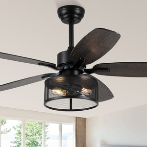 48 Inches Rustic Ceiling Fans 5 Dual Finish Blades Carnegie Industrial Fandelier for Living room Bedroom Patio - 1 of 4
