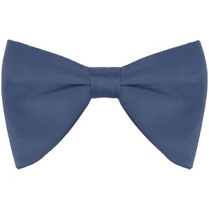 INSPIRE CHIC Men's Solid Color Satin Large Bow Tie 1 Pcs - 1 of 4