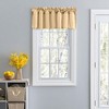 Ellis Stacey Solid Color Window 3" Rod Pocket High Quality Fabric Lined Swag Set Filler Valance 42"x13" Almond - 2 of 4