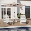 Merrick Lane 3-Piece Adirondack Chairs/Table Set for Indoor/Outdoor Use with 2 Adjustable Lounge Chairs with Cup Holders and Folding Side Table - 2 of 4