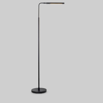 black floor reading lamp