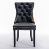 Okak Modern Dining Chairs Set of 2, Comfy Faux Leather Chairs with High-end Tufted, Kitchen Chairs with Solid Wood Legs Nailhead Trim - 3 of 4