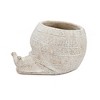 Chery Life Decorative Sand and Cement Snail Planter with Textured Beige Finish - 4 of 4