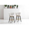 Set of 2 Counter Height Bar Stools, 26” Velvet Upholstered Dining Swivel Chair with Backrest and Gold Footrest, Stools for Kitchen or Dining Room - 3 of 4