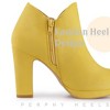 Perphy Women's Platform Round Toe Chunky High Heels Ankle Boots - 4 of 4