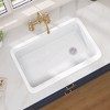 33 in. TUKTUK Drop-in/Undermount Kitchen Sink Single Bowl Sink Large Fireclay White Farmhouse Sink Workstation Kitchen Sink - 2 of 4