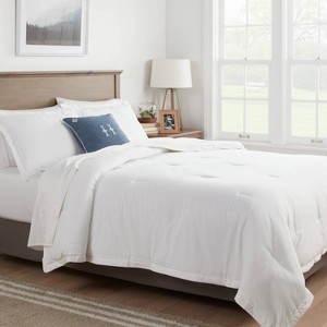 Cotton Linen Chambray Comforter & Sham Set - Threshold™
 - 1 of 4