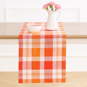 Solino Home Fall Buffalo Check  Linen Table Runner - 1 of 4