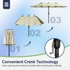 Maggift Patio Umbrella, Large Outdoor Double-Headed Umbrella, With Crank Handle, Powerful UV Protective for Pool, Lawn, White, 181.1"*106.2"*94.5" - 3 of 4