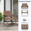 Hyleory Modern HDPE Outdoor Dining Armchair, Weather-Resistant Patio Chair with Classic Slat Back - 3 of 4