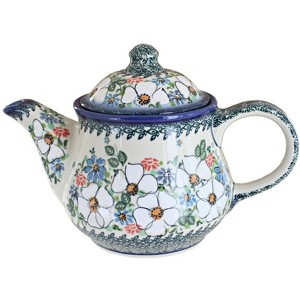 Blue Rose Polish Pottery CZ01 Galia Teapot - 1 of 2
