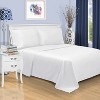 Premium Cotton 1500 Thread Count Embroidered Marrow Stitch Hem Deep Pocket Sheet Set by Blue Nile Mills - 2 of 4