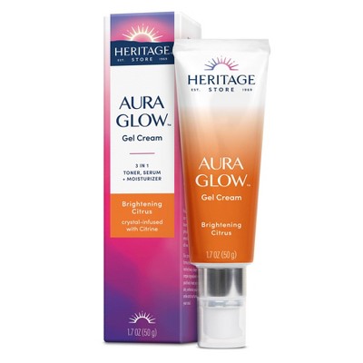 Heritage Store Aura Glow Gel Cream - Brightening Citrus - 1.7oz