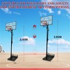 YONWAY Portable Basketball Hoop, Adjustable Height 8.04 ft to 10.01 ft,44" Backboard with Counterweight Bag,Wheels for Professional Match - 4 of 4