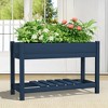 Hyleory 45 in. x 18 in. x 29 in. Outdoor Planter, 2-Tier HDPE Raised Garden Bed - 3 of 4