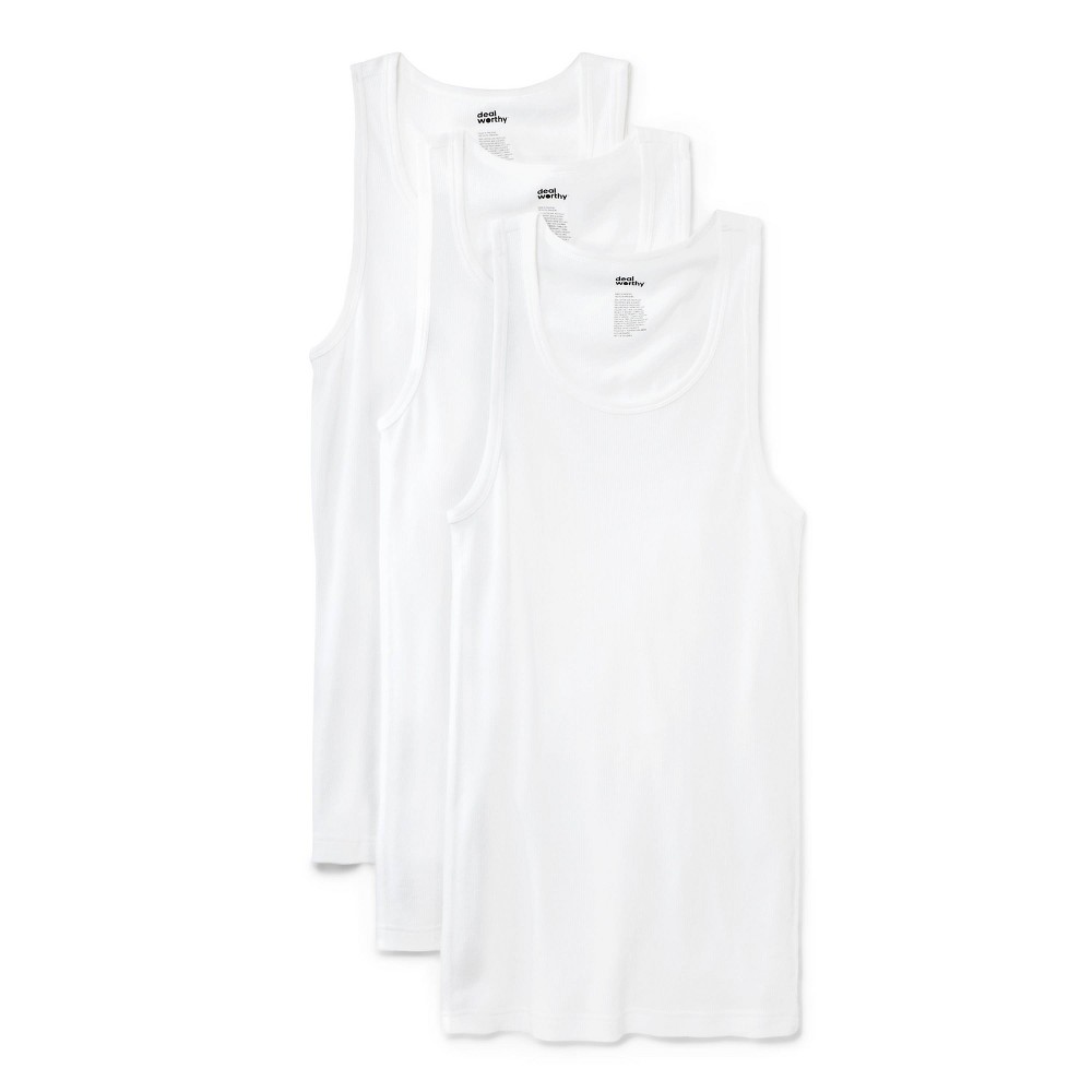 Men's Tank Top 3pk - Dealworthy™ White M