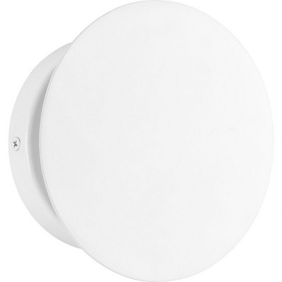 Progress Lighting Z-2020 1-Light Satin White LED Modern Outdoor Round Wall Light with Shade