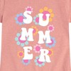 Girls' - Instant Message - Summer Flowers Fitted Short Sleeve Graphic T-Shirt - 2 of 4