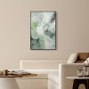 Art Remedy Rainfall on the Grass Green Abstract Wall Art Framed - 2 of 4