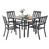 4pc Patio Stackable Metal Dining Chairs - Captiva Designs : Target