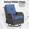 Gymojoy 4 Pieces Outdoor Rocking Chair Rattan Rocker Chairs with Cushion - 2 of 4